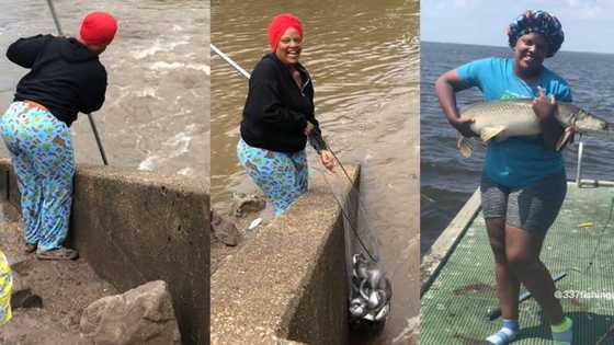 "Where is this place?" Courageous lady goes for fishing in big river, catches plenty fish in viral video