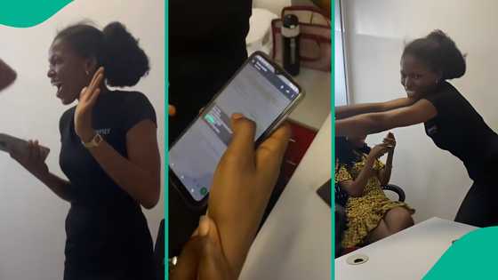 NYSC member starts dancing immediately after receiving her N77,000 allowance from federal government