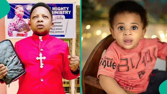 Reactions as Chinedu Ikedieze 'Aki' shares first pics of his cute son: "Conduct DNA test"