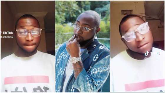 "Low budget": Man who looks like Davido sings For The Road from Timeless Album, Nigerians react