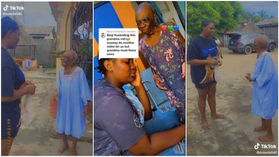 "I was sacked, there is no more money" - Lady pranks grandma in lovely video, says she used bathroom for long