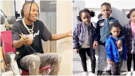 The resemblance is too much: Reactions as Naira Marley's twin girls, their brothers sing and dance to his song
