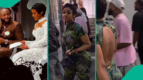 Video as David, Chioma step out hours after lavish wedding, fans zoom in on bride’s look