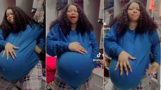 "My mother-in-law said I will never have a child": Nigerian woman gets pregnant with triplets, flaunts baby bump