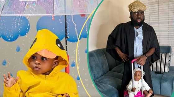 Lasisi Elenu shares beautiful photos, emotional video as daughter, Rain, clocks 1: "She's so cute"