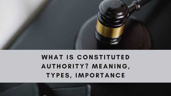 What is constituted authority? Meaning, types, importance