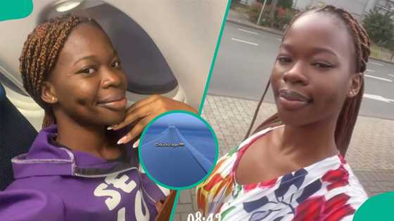 Nigerian woman documents relocation journey abroad, video of first time flying goes viral
