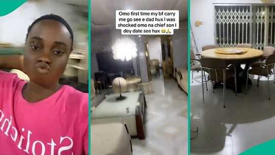 Lady prays for boyfriend to marry her after seeing luxurious mansion his father built, video trends