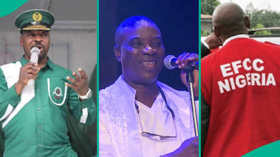 "The fear of EFCC": NURTW president MC Oluomo's display on stage as KWAM 1 performs in Abuja trends