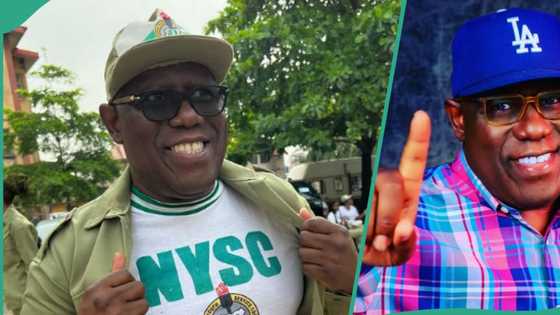 Kenny Ogungbe causes stir after being spotted in NYSC uniform: "Baba never serve him country"