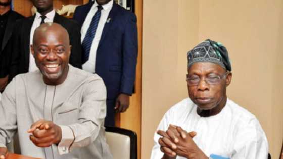 Yanzu haka: Obasanjo da Makinde sun shiga ganawar sirri