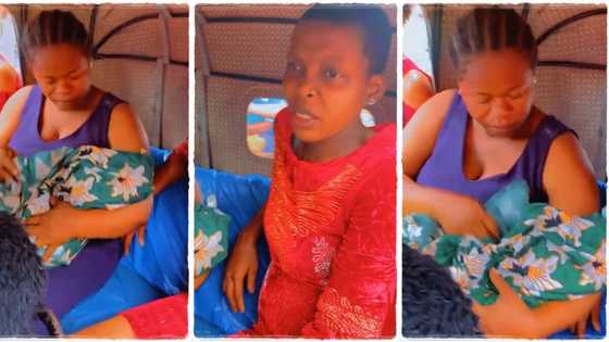 "Na inside bank I wan born": Video goes viral as Nigerian woman gives birth in crowded market