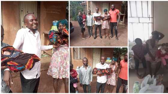Reactions as man stuns lady who delivered twins, drives her home after paying for hospital bills, splashes cash