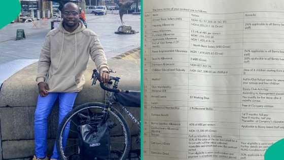 Nigerian man displays salary and benefits of entry level employee at oil company, people react