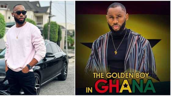 Fans storm airport with gifts as BBNaija's Emmanuel receives royal-like welcome in Ghana
