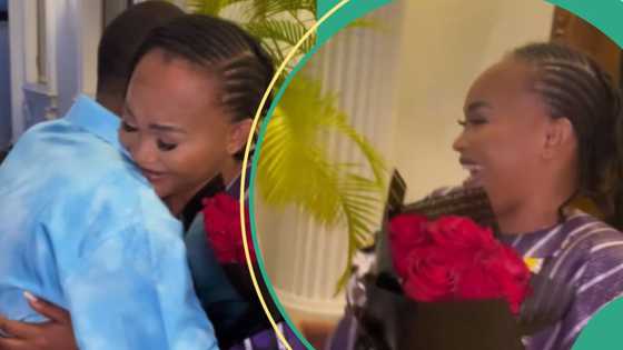 Mercy Aigbe moved to tears as son surprises her with flowers on movie set: “He’s so grown”