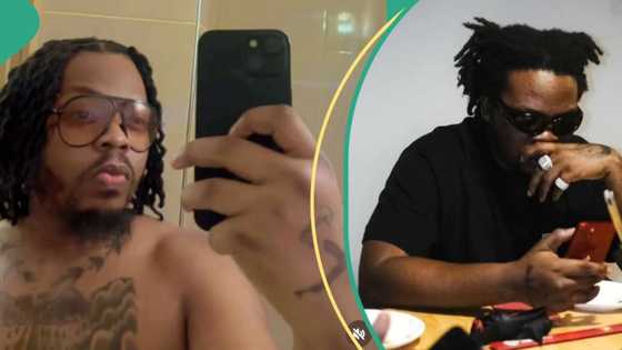 Olamide's new complexion and hairstyle spark uproar as fans weigh in: "Newly acquired colour"