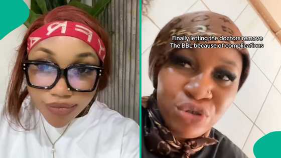 Lady regrets bitterly after undergoing BBL surgery, visits hospital to 'remove' it, video trends