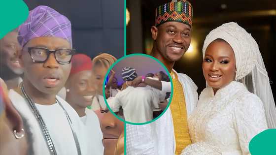 Lateef Adedimeji’s reaction as male fans lift his wife Mo Bimpe at her movie premiere trends