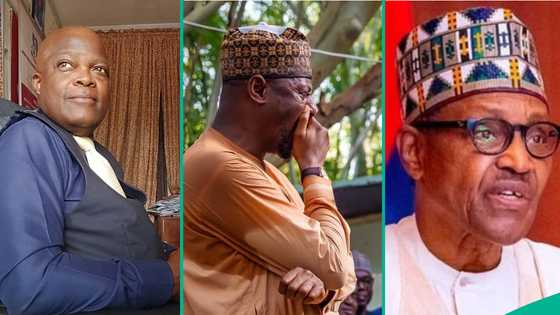 Buhari: Man shares observation about governor who wept openly at ex-president’s burial, posts photos