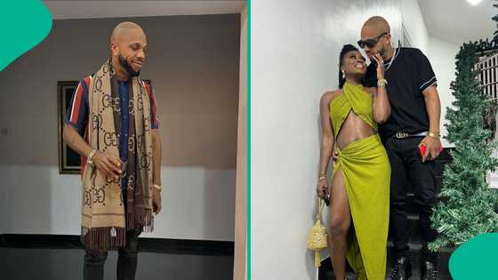 Charles Okocha makes romantic vows to beautiful wife at airport: "I worship the ground you walk on"