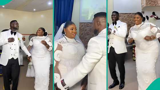 Lady who experienced 7 failed relationships celebrates as she finally gets married, video trends