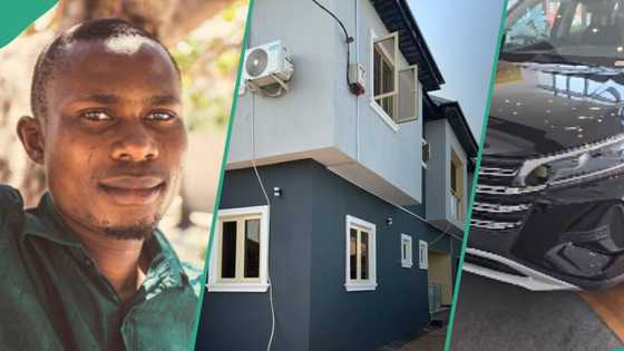 Happy Mother's Day: Nigerian man builds house, gets brand GAC new car for mum who took care of him