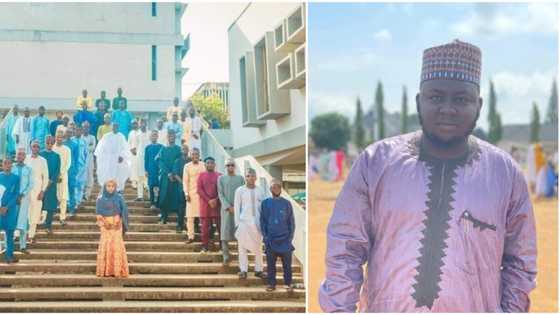 Nigerian man shares beautiful class photo as he celebrates the only female graduate in the department