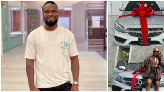 God when? Reactions as Comedian Sir Balo buys girlfriend Benz worth millions of naira for standing by him