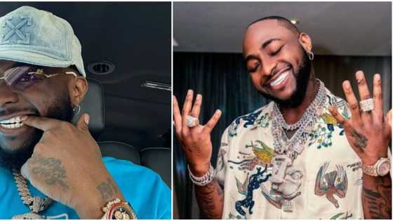 Davido remains unbothered, shows off his diamond-studded teeth amid all alleged pregnancies surrounding him