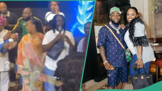 "This is beautiful": Video of Davido's Dad carrying one of the singer's twins at an event goes viral