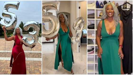 "You look beautiful": Lady with good shape causes stir as she celebrates 53rd birthday, her video goes viral
