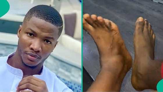 Man disappointed after seeing feet size of lady he's crushing on, says they're bigger than his