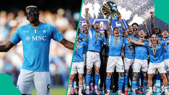 Napoli supporters shade Victor Osimhen after winning Serie A title with Romelu Lukaku