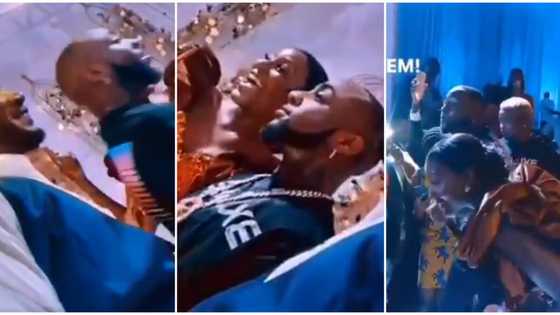 Beautiful moment crowd goes gaga as Davido crashed a wedding in Ghana (video)