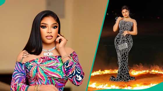 Drama Bobrisky complains of late monthly period, laments using pad during photo shoot, fans react