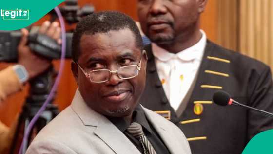 New INEC chairman Amupitan speaks as he resumes office, "eyes are on us"