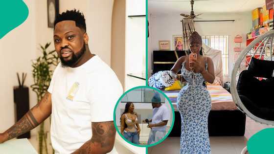 Egungun's interview with 23-year-old lady with tiny waist draws concerns: "She removed her ribs?"