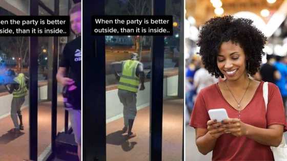 He's a whole vibe: Security man captured dancing outside nightclub during work hours in video, many react