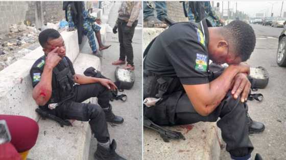 Ba zama: Legas ta rikici, direba ya banke dan sanda ya fece, runduna ta fusata