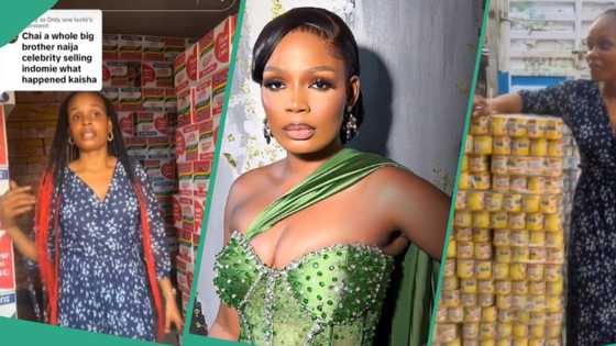 “A whole BBNaija celeb”: Troll taunts Kaisha for ‘selling’ noodles, provisions, her sister reacts