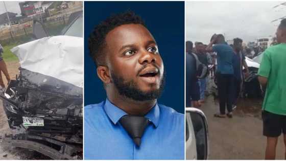 “I am safe”: Mr Funny ‘Oga Sabinus’ reveals as he gets involved in a car accident, video trends, fans react