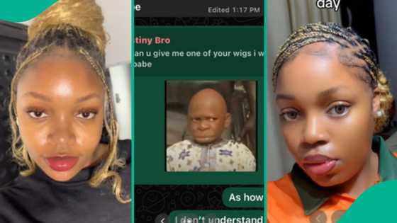 Nigerian man begs his elder sister for wig, says he wants it for his girlfriend
