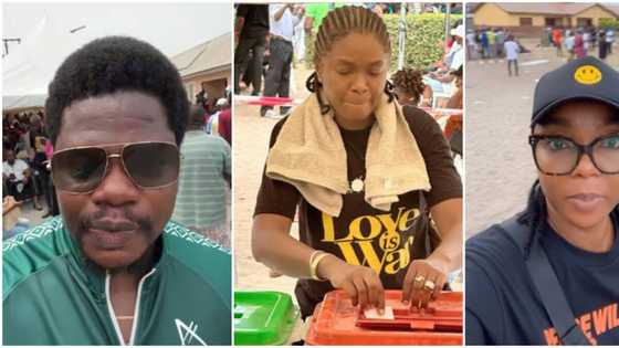 Election day: 7 Nigerian celebrities who turned 'activists' at their polling units, monitored vote-counting