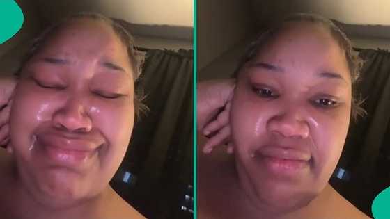 Lady cries profusely after boyfriend nabbed her cheating on him, shares what happened in video