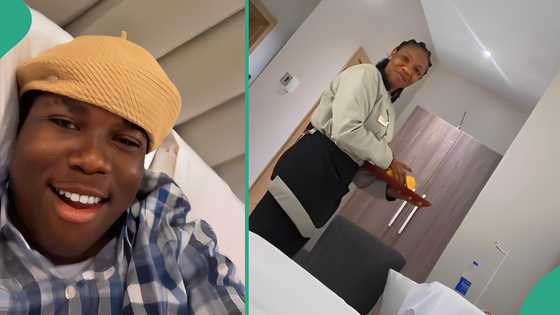 Nigerian man falls in love with hotel waitress, says she's reason he lodges there everyday