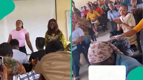 Lady who swept her classroom from year 1 to final year receives N22,000 cash gift, video trends