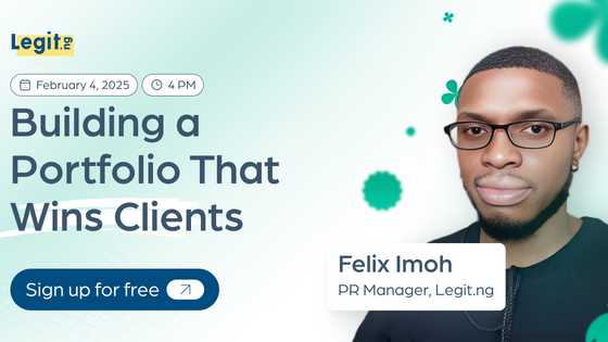 Legit.ng Invites You to a Free Webinar on Building a Portfolio that Wins Clients