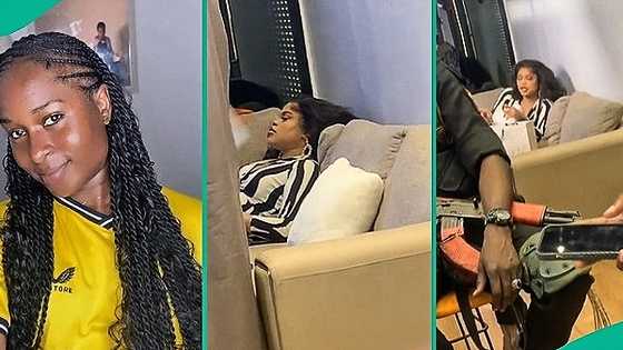 Lady who saw Bobrisky at random shop posts unfiltered video of his physical look, people react