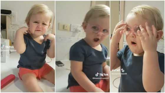 "She was scared": Baby opens mouth in surprise after putting on her recommended glasses & seeing for 1st time